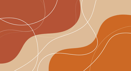 Warm-toned abstract background with smooth, sinuous curves and gentle white lines, offering a modern and elegant backdrop for various creative uses