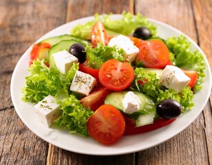 vegetable salad with feta cheese