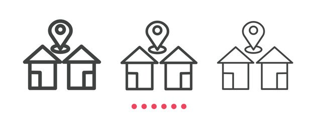 Local store icon. Thin line icon vector