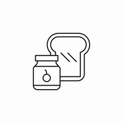 bread jam jar icon sign vector