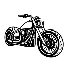 Fototapeta premium Custom chopper motorcycle line art vector