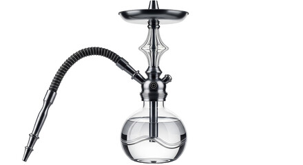 Isolated hookah apparatus with water, a smoking pipe, and a tray for tobacco to create smoke