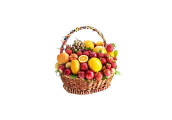 Fruit basket shaped like a quantum computer circuit, creative co