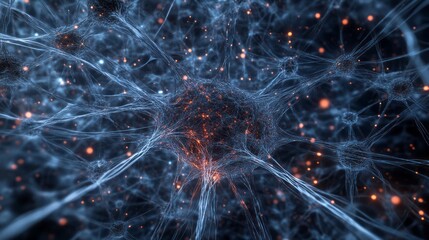 Avantgarde research uncovers complex neuron interactions their paths through cyberspace showcasing evolving technologies their deep implications, blending innovation connectivity across various fields