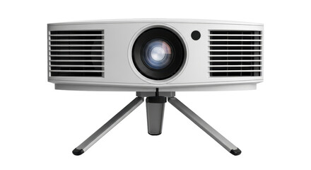 Isolated video projector in neutral color for home entertainment and presentations isolated