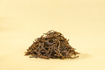 Dried Black Tea Leaves Pile - Premium Mountain Plantation Tea for Brewing