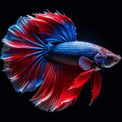 Fototapeta premium aesthetic and beautiful betta fish