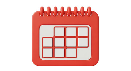 Isolated calendar icon, design element for planning, reminding about appointment, events