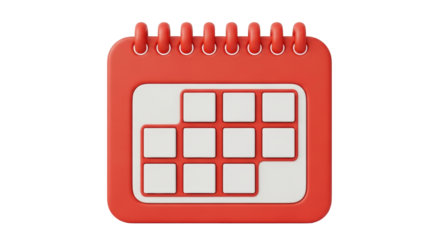 Isolated calendar icon, design element for planning, reminding about appointment, events