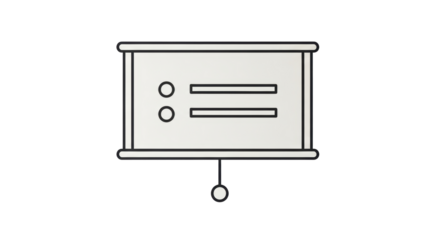 Isolated presentation screen visual aide for meetings brainstorming and teaching purposes