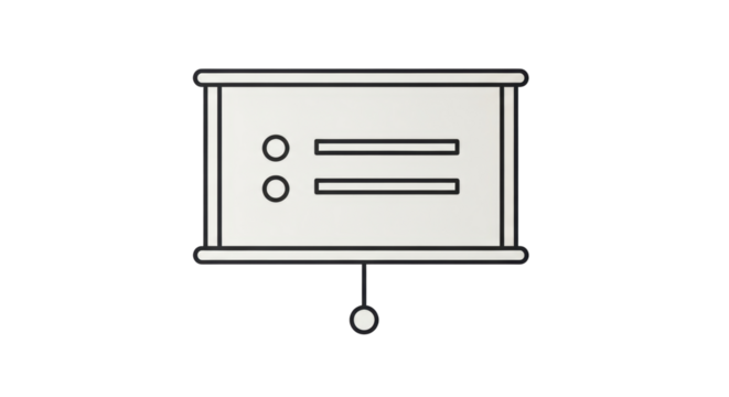 Isolated presentation screen visual aide for meetings brainstorming and teaching purposes