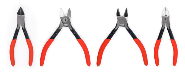 Nippers or diagonal cutting pliers. Wire cutter or flush nippers. Side cutting pliers for electric wire.
