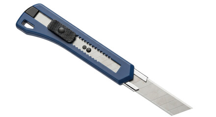 Isolated Utility Knife Tool with Retractable Blade for Cutting and Crafts, Sharp Blade