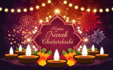 Narak Chaturdashi Celebration Art
