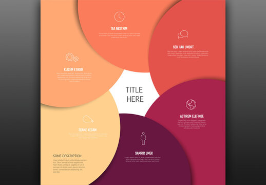Modern Circular Infographic Design Template with Six Options
