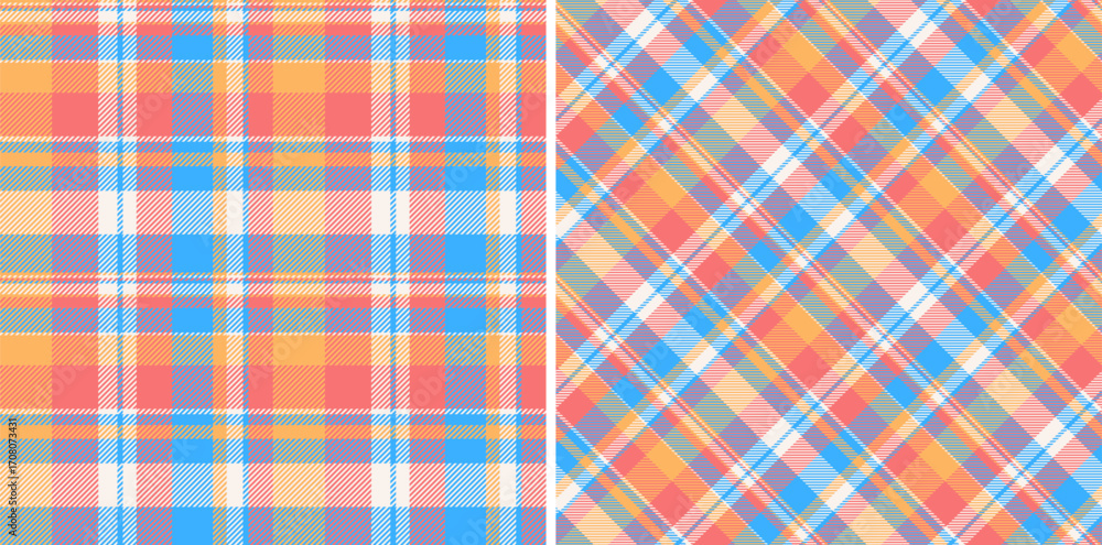 Poster vibrant checkered design featuring a colorful tartan plaid pattern. ideal as a background, textile p