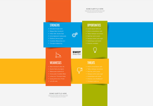 Colorful SWOT Analysis for Business Strategy Template