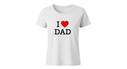 Isolated I love dad shirt concept for Father’s Day family celebration apparel gift idea
