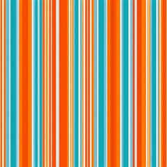 Fototapeta premium Vibrant Striped Abstract Pattern with Orange, Blue, and White Lines.