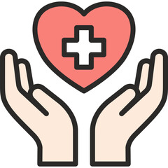 Health Care flat icon. Health Care icon suitable for web and mobile application
