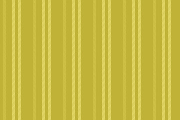 Obraz premium Wealth stripe fabric background, fancy vertical textile pattern. Pure vector texture seamless lines in yellow color.