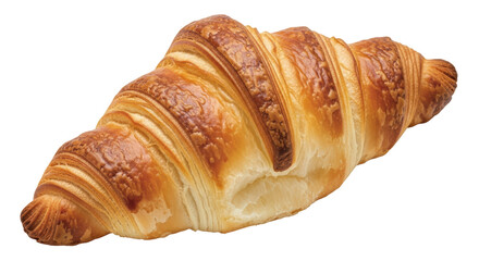 Isolated croissant pastry, fresh baked bread, golden brown and flaky deliciousness, food item