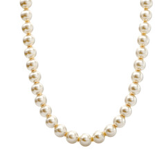 Obraz premium Elegant luxury pearl necklace and beads jewelry isolated on a white background