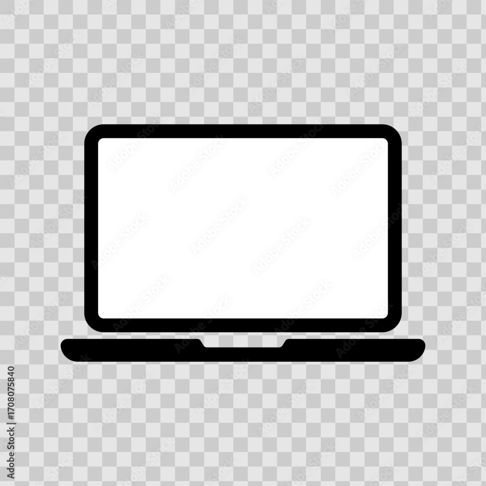 Aufkleber set of laptop vector icons on differents style with pointer or cursor icon. notebook screen. monitor