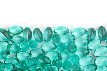 Pile of 200mg Ibuprofen Capsules for Pain Relief - Non-Prescription Anti-Inflammatory Pills