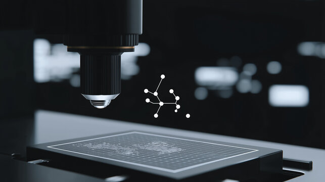Scanning electron microscopes image surfaces in a microscopy core with electrons beaming detectors collecting images building on screens and samples in chambers depicted in