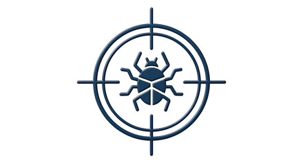 Isolated target with insect in center, concept of pest control and problem detection © Agata