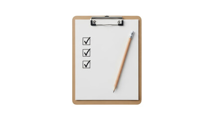 Isolated Checklist with Pencil