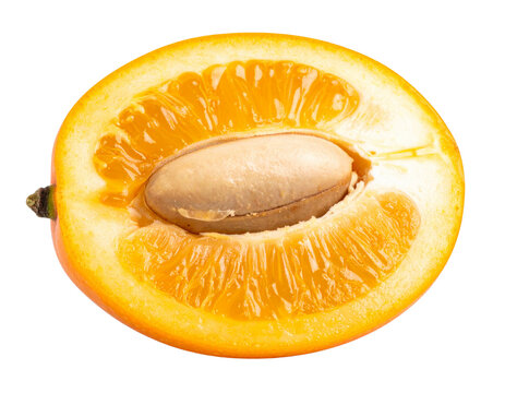  Halved Imbu Showing Juicy Pulp and Central Seed, Isolated PNG