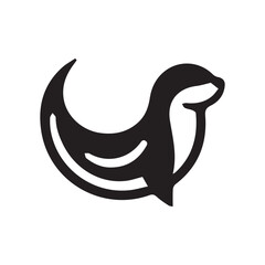 2d seal logo with white background