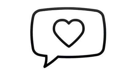 Isolated Like Icon in Speech Bubble