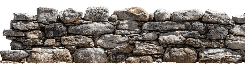 Rough stone wall, various shades of gray and brown