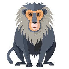 vector illustration of cartoon vulture