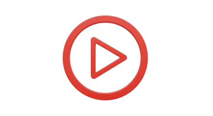 Isolated Red Play Icon