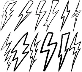 Stars, crayon and chalk textured sparks, doodle hand-drawn style set. Sparkle sketches, scribble twinkles, light design elements, rough shapes. Flat vector illustrations isolated on white background