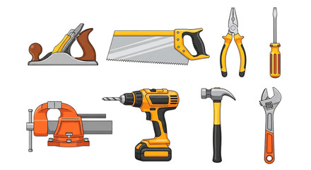 Empowering craftsmanship a collection of tools for construction repair and DIY projects with on transparent background