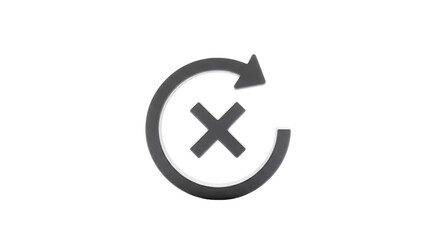 Isolated cancel refresh icon