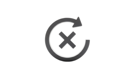 Isolated cancel refresh icon
