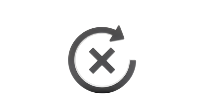 Isolated cancel refresh icon