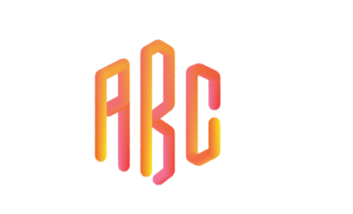 A modern abstract digital artwork featuring three gradient rings in black, blue, and pink. The design blends smooth transitions of color and soft shading, creating a futuristic and minimal aesthetic.