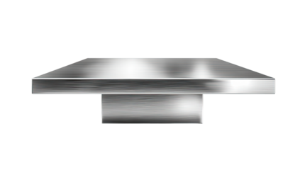 Metallic, rectangular,  platform,  modern,  industrial