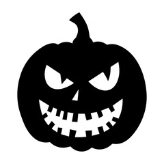 Halloween pumpkin silhouette vector illustration white background