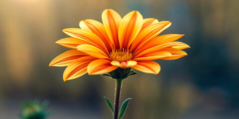 Vibrant Orange Daisy Blooming - Nature's Spectacular Floral Artistry and Garden Elegance