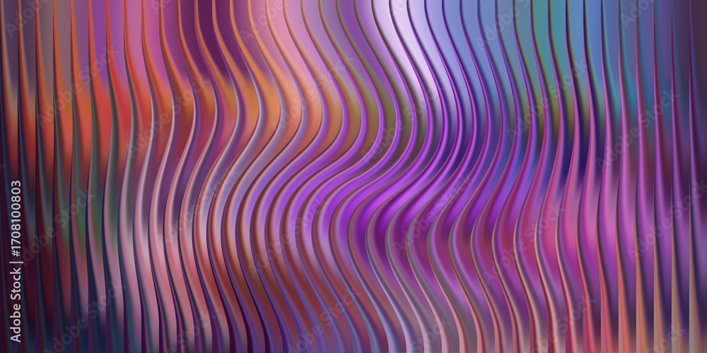Poster colorful abstract wavy lines background with vertical texture