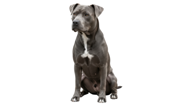 Isolated American Bully Dog