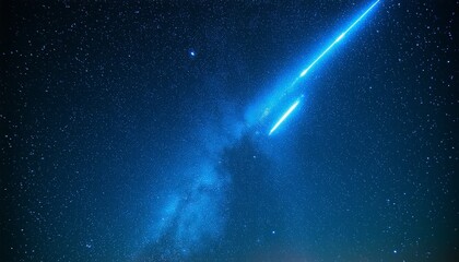 Surreal luminous meteor shower with large glowing meteors